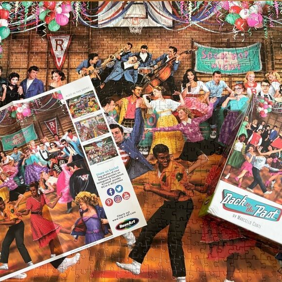 Jigsaw Puzzle 50s Sock Hop 750 Pieces - Picture 5 of 8